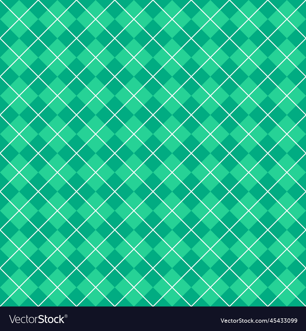 Simple green seamless argyle pattern Royalty Free Vector