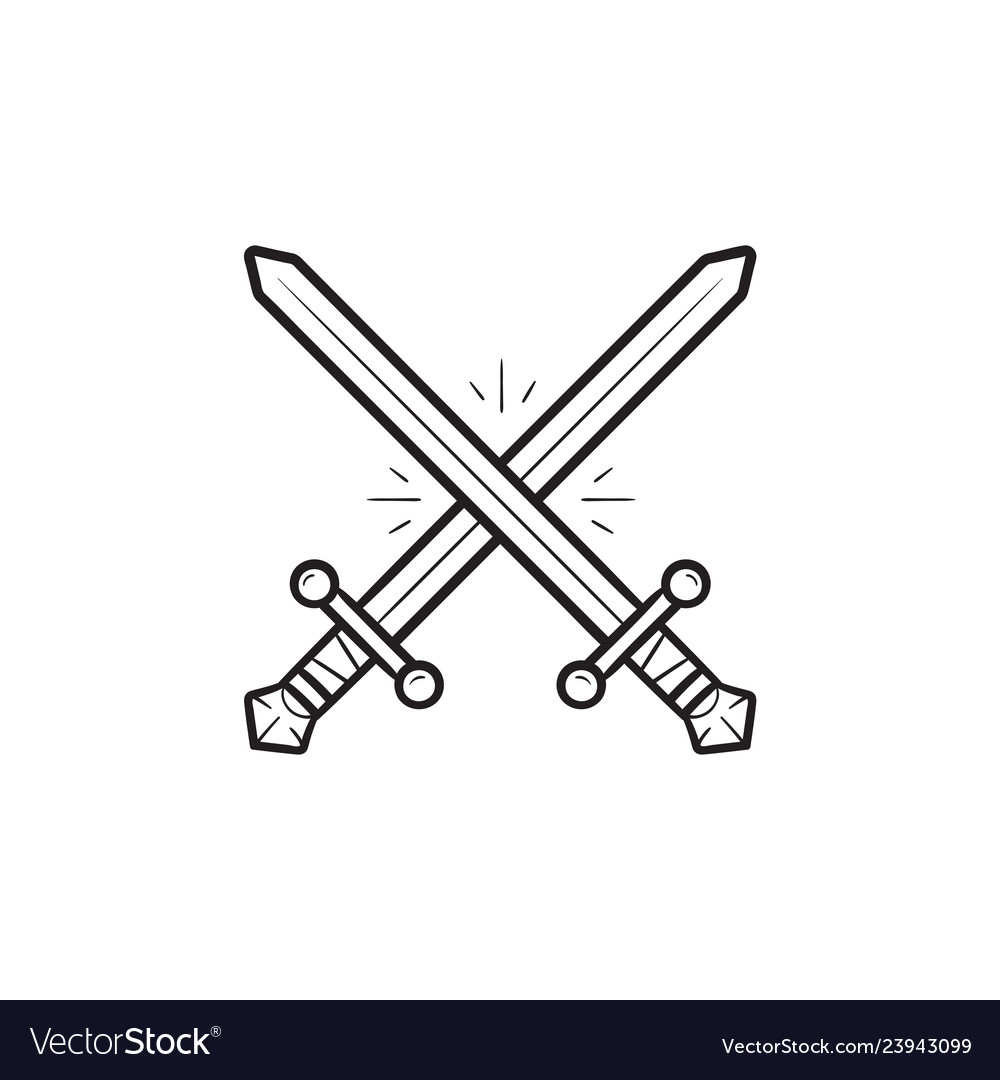 Mark with Two crossed swords and three dots.