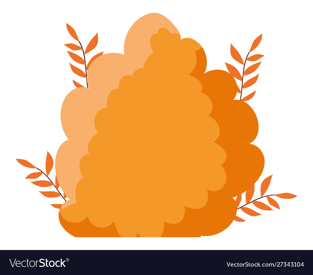 Autumn bush plant seasonal icon Royalty Free Vector Image