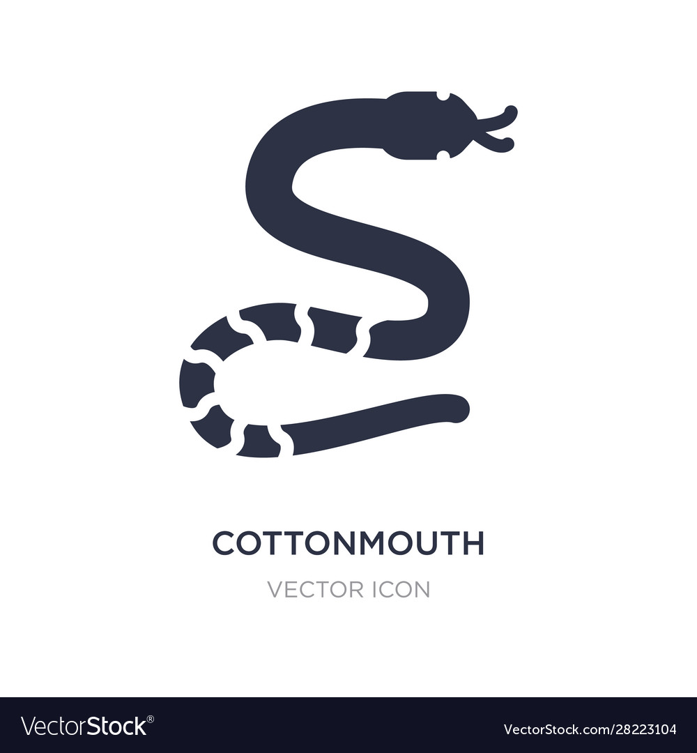 Cottonmouth icon on white background simple Vector Image