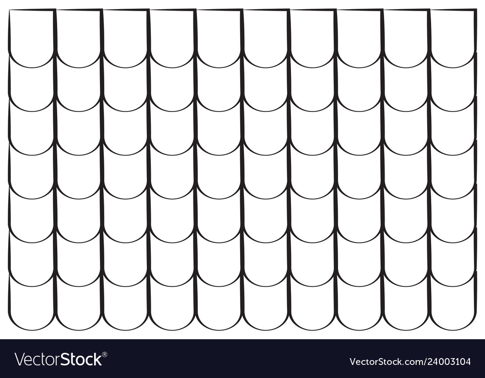 Roof tiles silhouette texture beautiful banner Vector Image