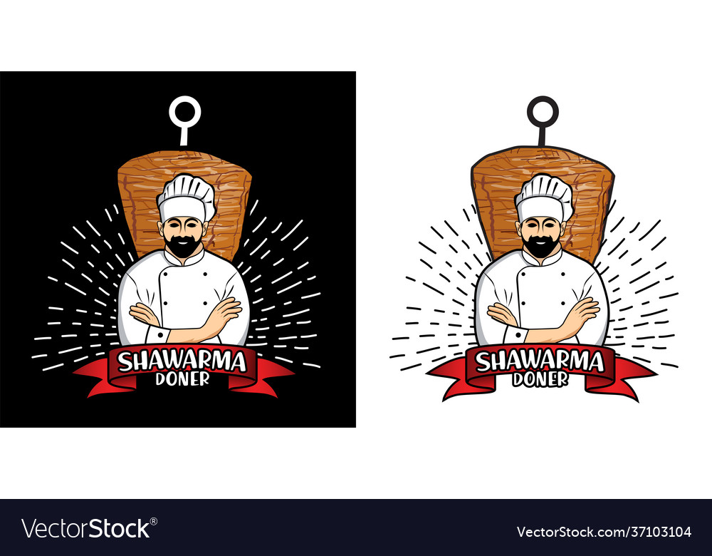 Shawarma logo for restaurants and markets