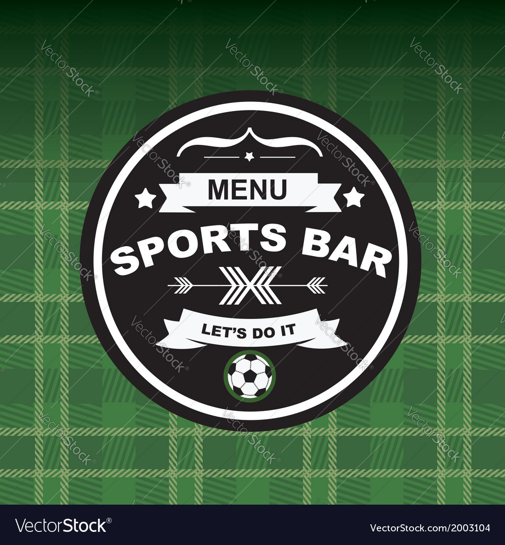 Sports bar menu template design