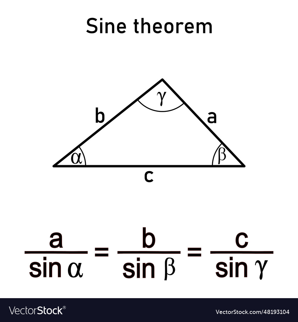 Trigonometry Of Triangle - Sine Theorem Royalty Free Vector