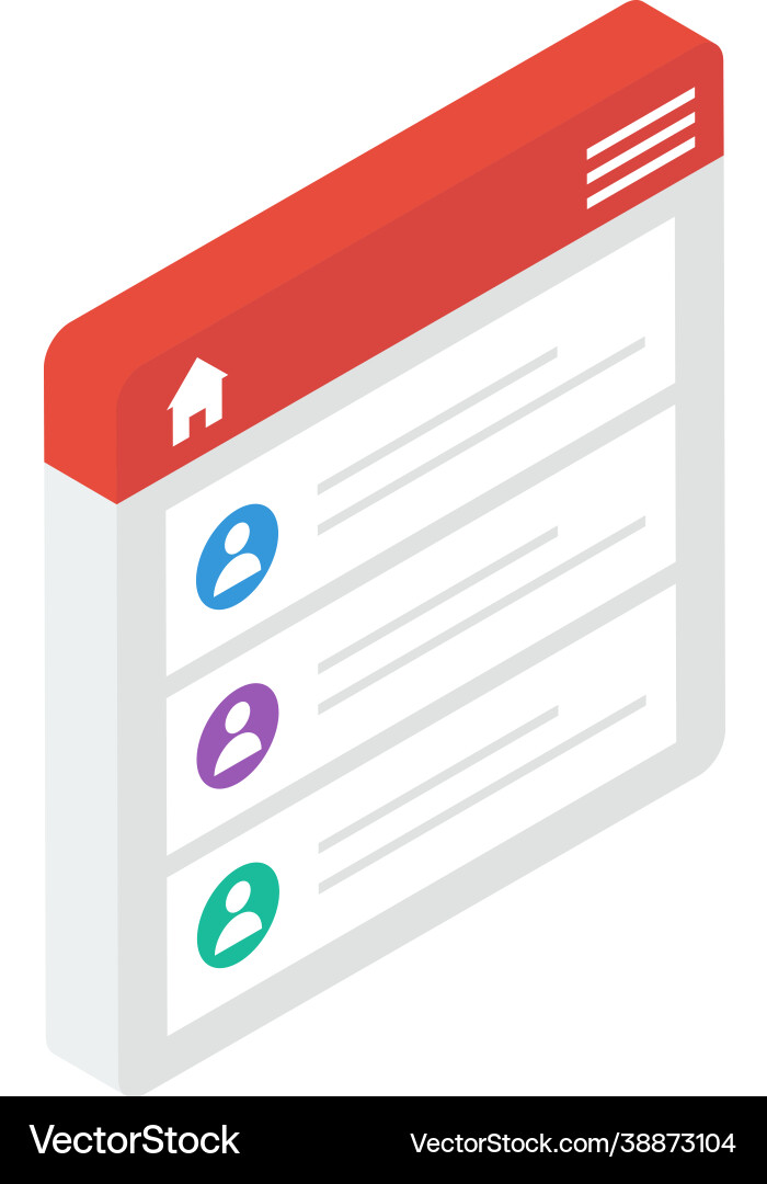 Web user profile Royalty Free Vector Image - VectorStock