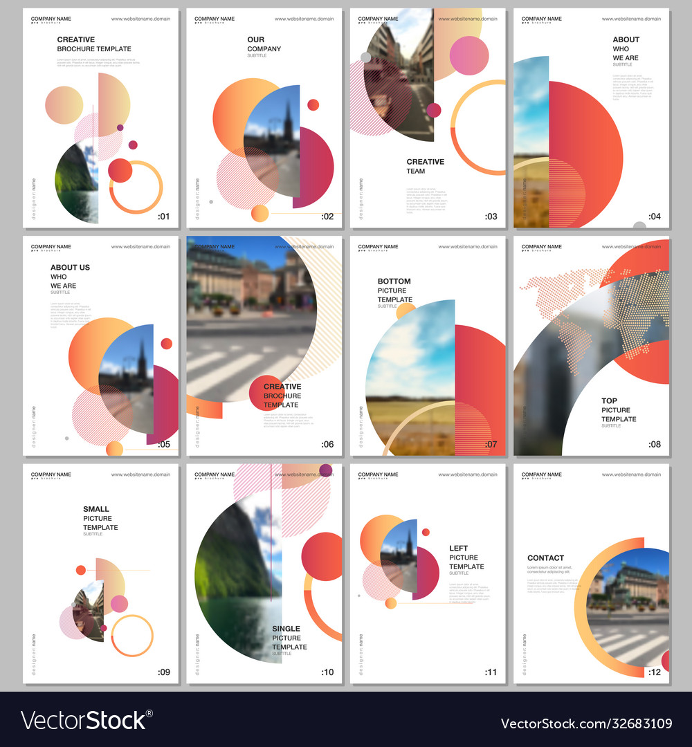 A4 brochure layout covers design templates vector image A4 brochure layout covers design templates