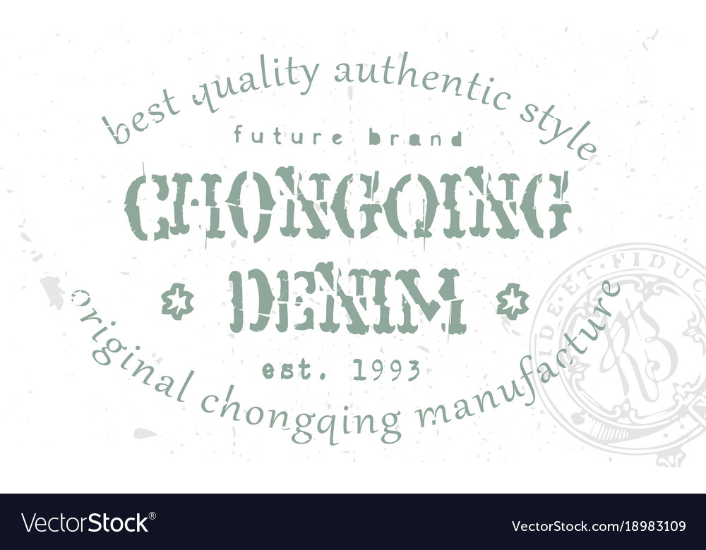 Chongqing denim clothing tag