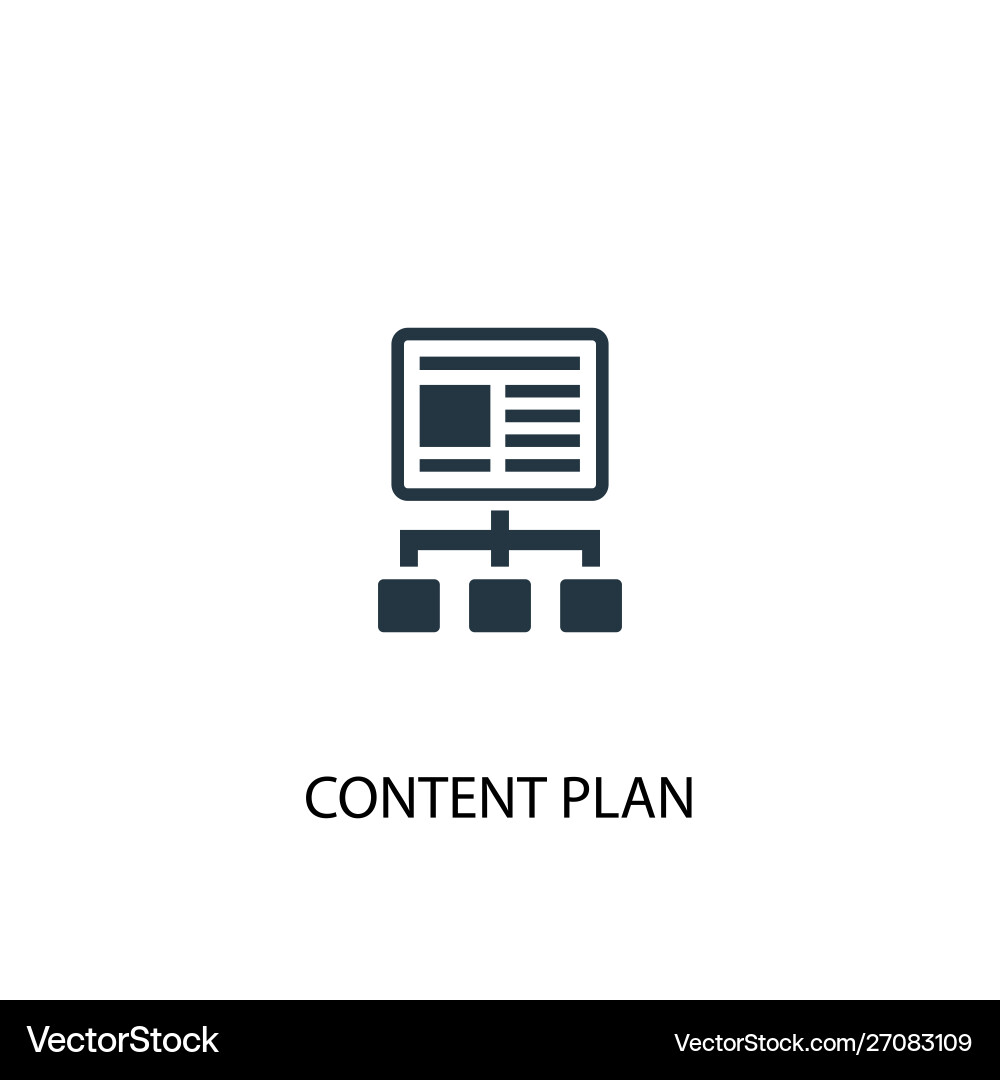 Content plan icon simple element Royalty Free Vector Image