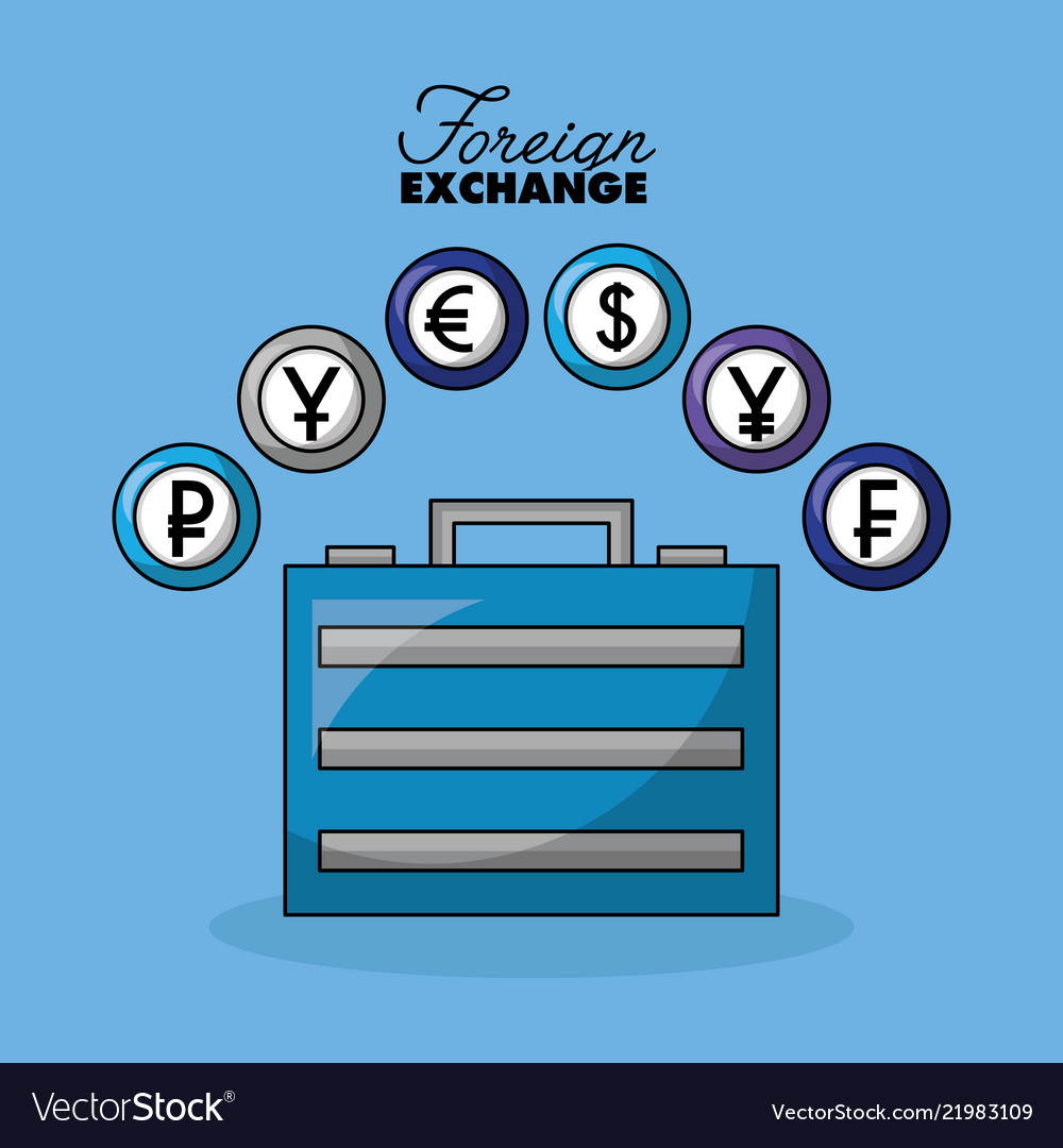 Foreign exchange card Royalty Free Vector Image