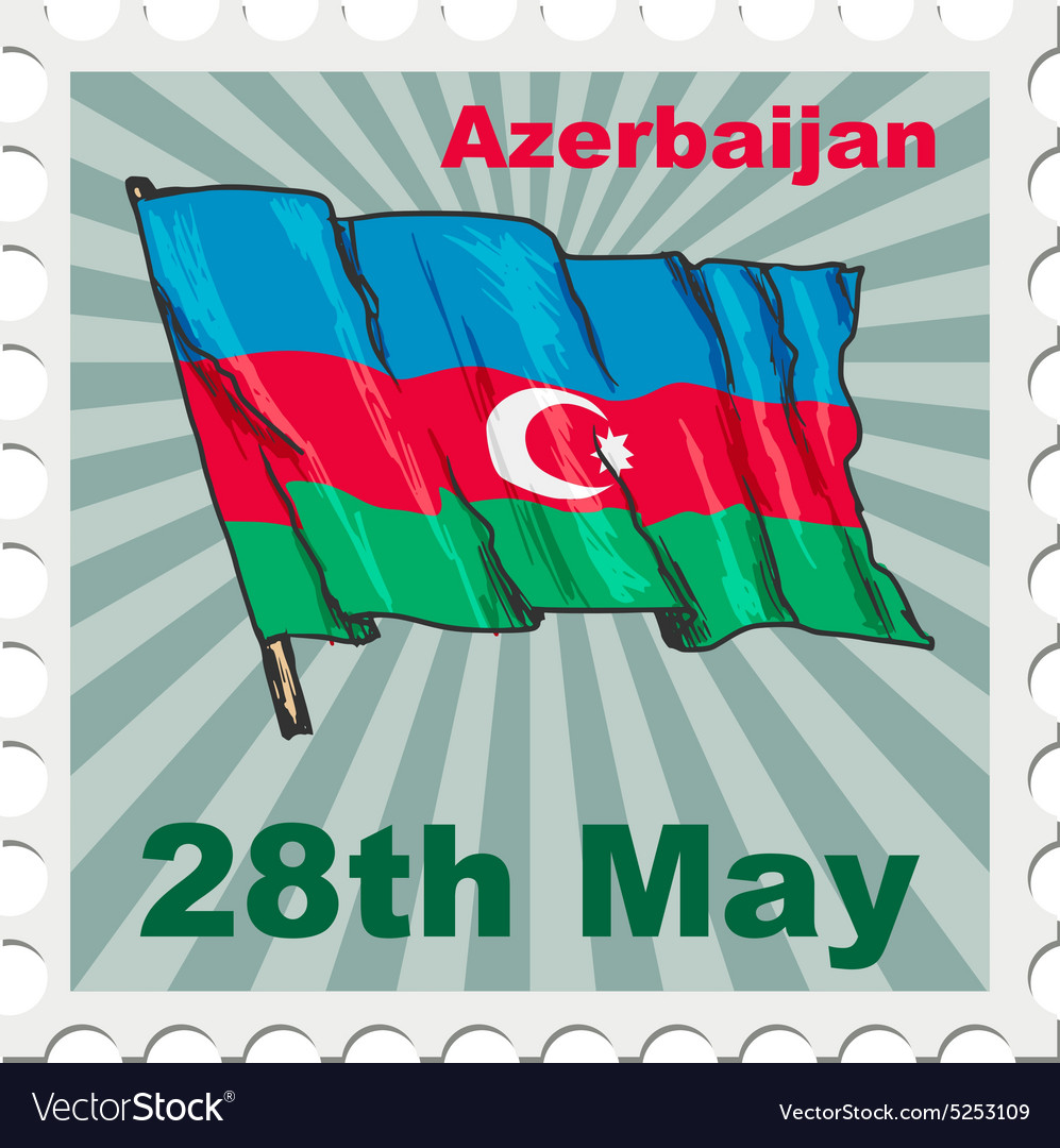 National day of azerbaijan Royalty Free Vector Image