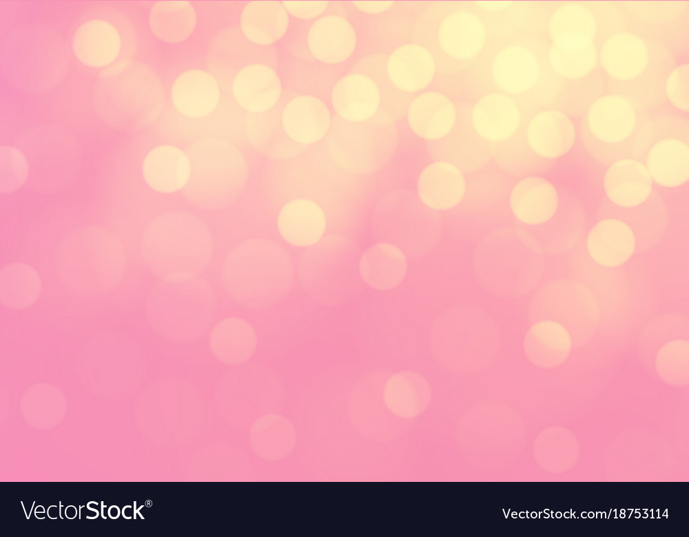 Abstract yellow bokeh light on pink luxury