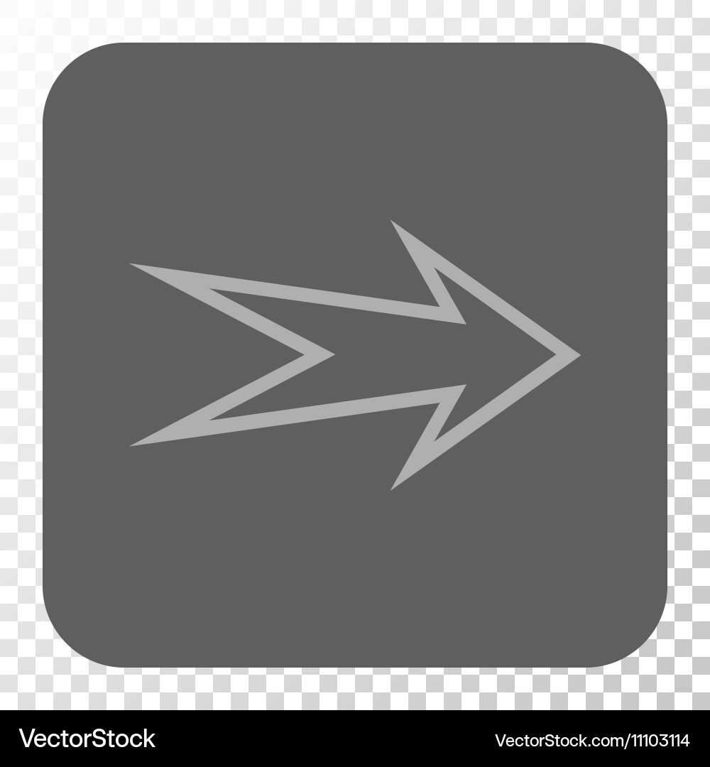 Arrow right rounded square button Royalty Free Vector Image