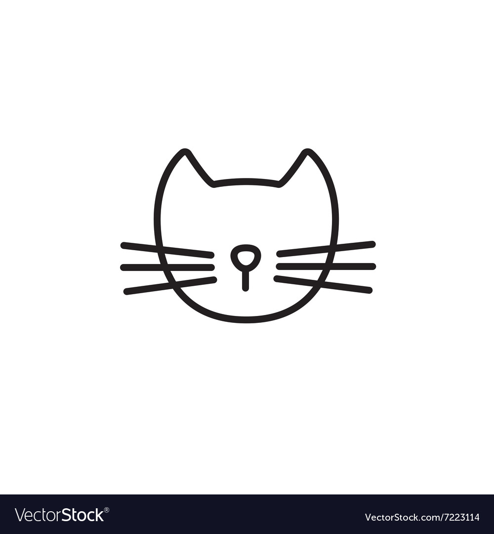 Cat line and glyph icon. Animal vector illustration isolated on