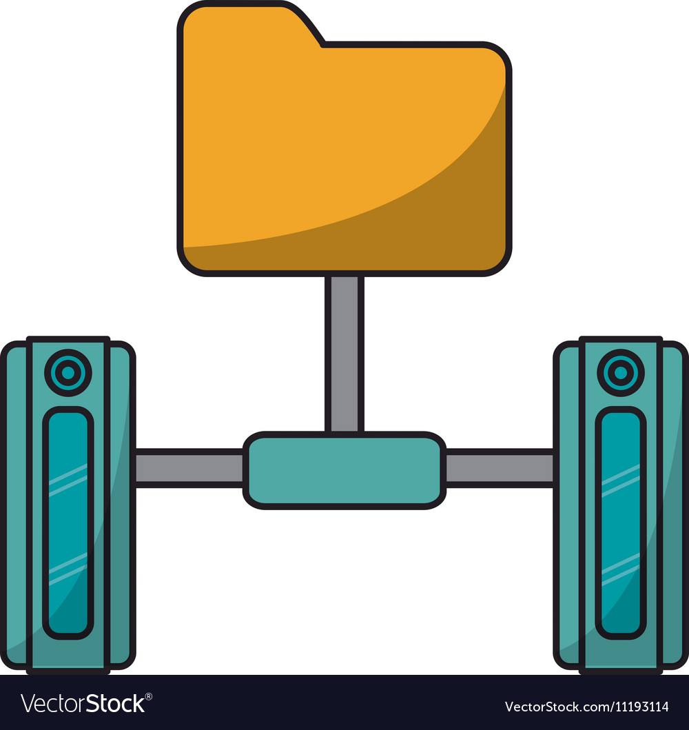 Isolated file and data base design Royalty Free Vector Image