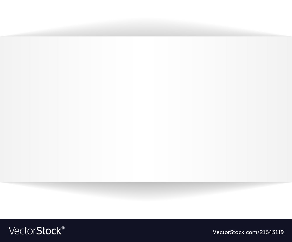 Blank sheet with drop shadow on white background Vector Image