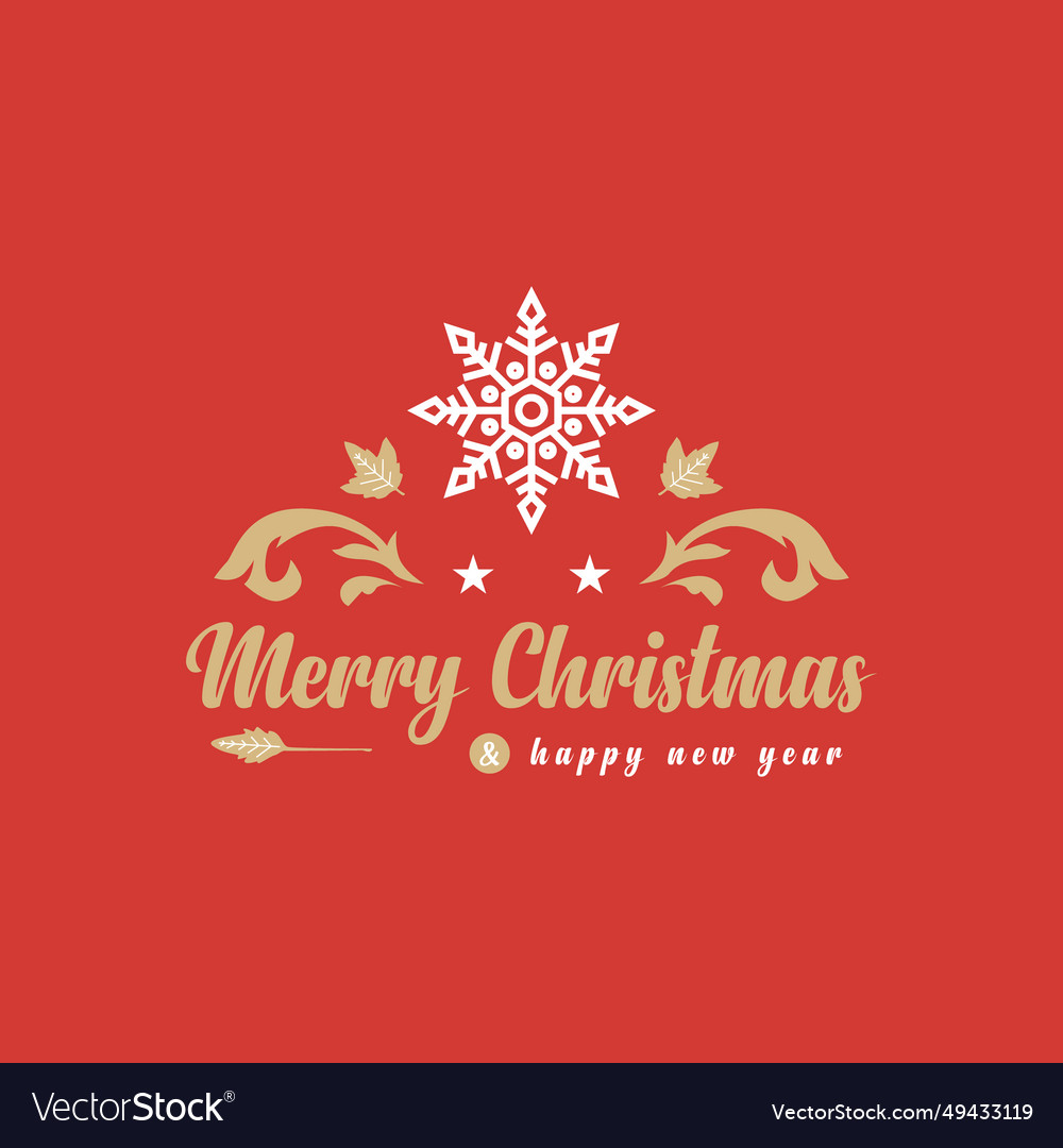 Merry christmas text with snowflake design concept