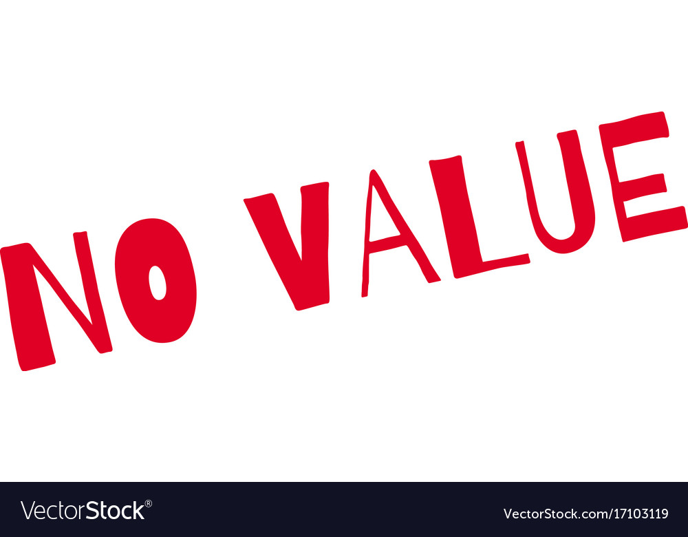 No value rubber stamp