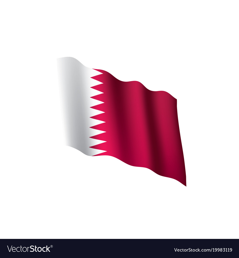 Qatar flag Royalty Free Vector Image - VectorStock