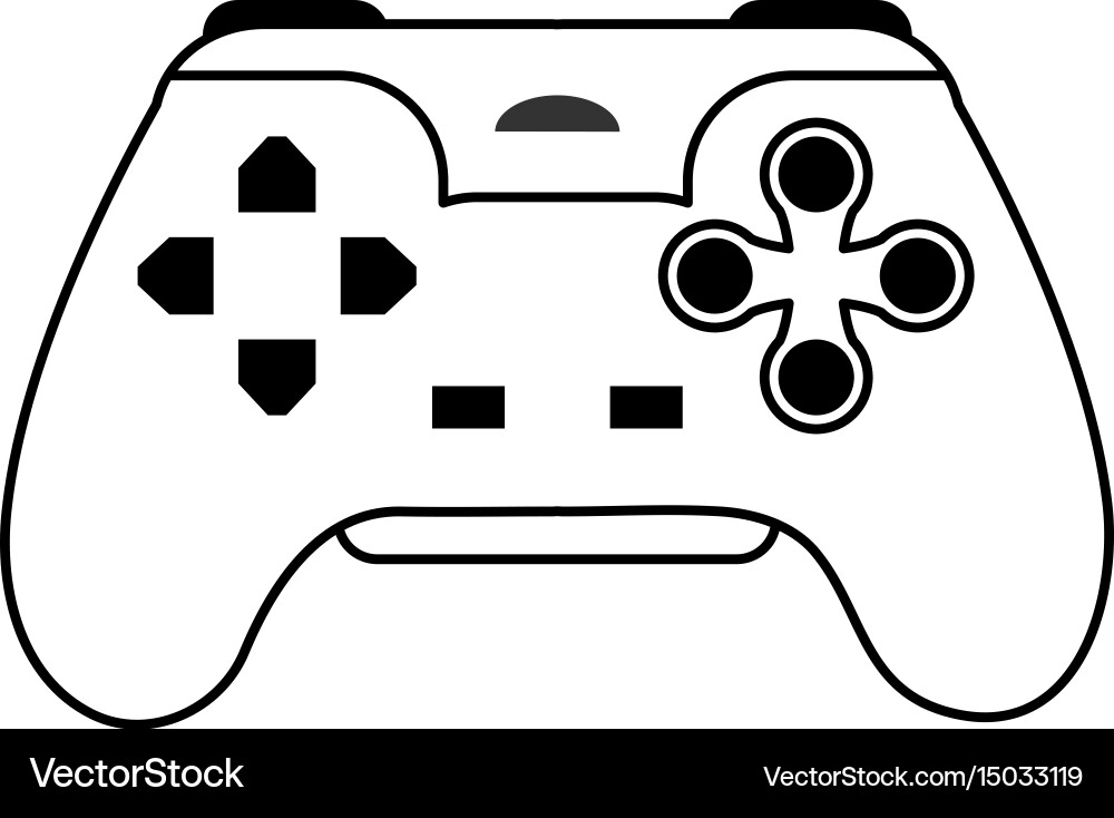 Videogame controller icon image Royalty Free Vector Image
