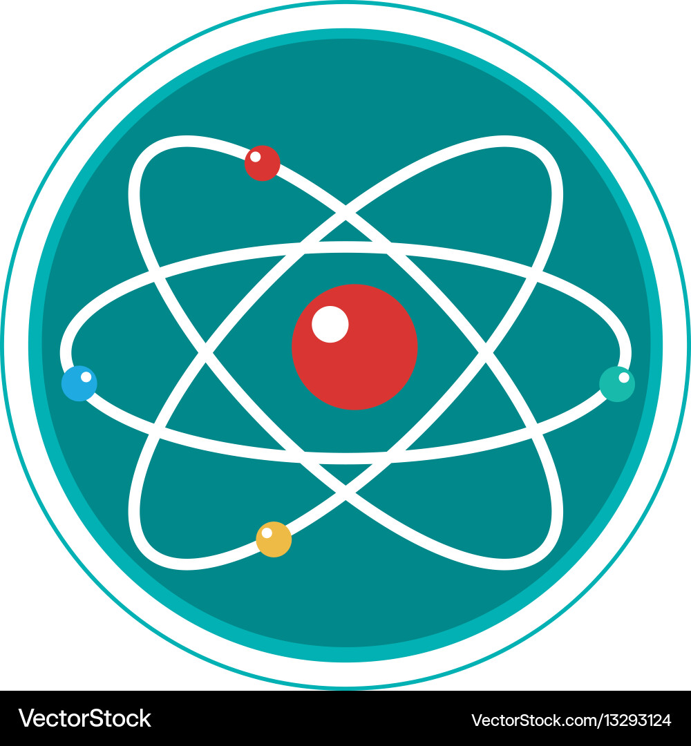Atom molecule isolated icon Royalty Free Vector Image