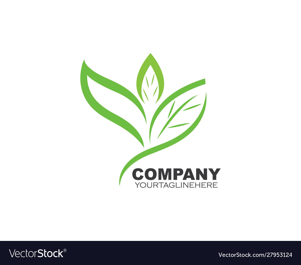 Logos Green Leaf Ecology Nature Element Royalty Free Vector