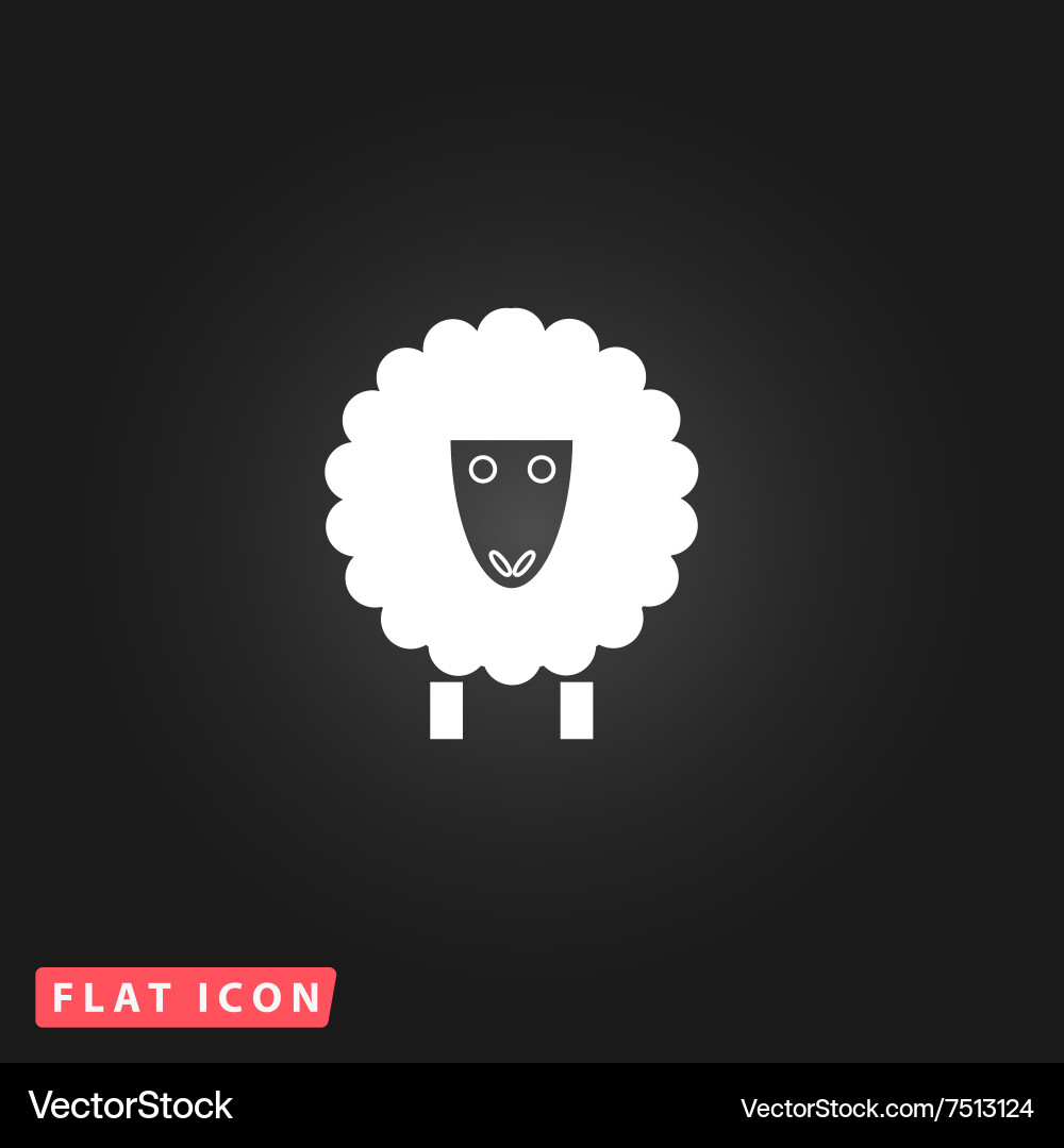 Sheep flat icon Royalty Free Vector Image - VectorStock
