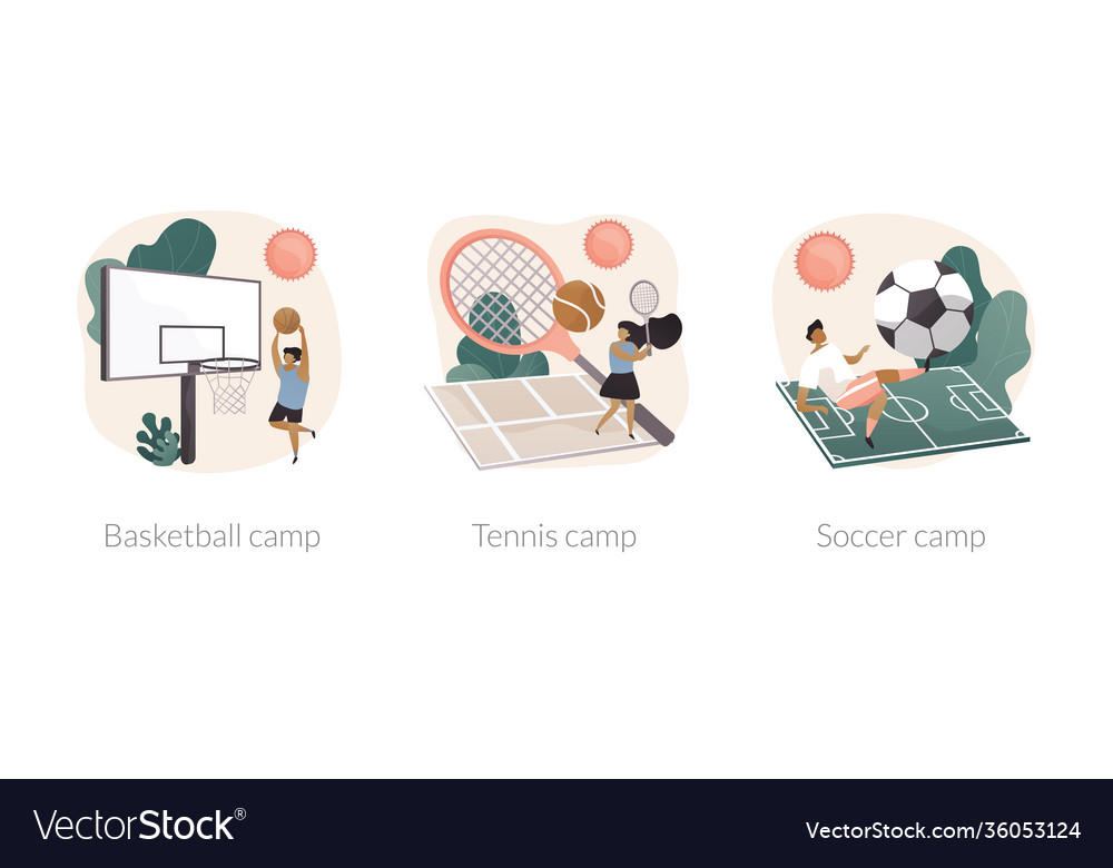 Summer sport camp abstract concept