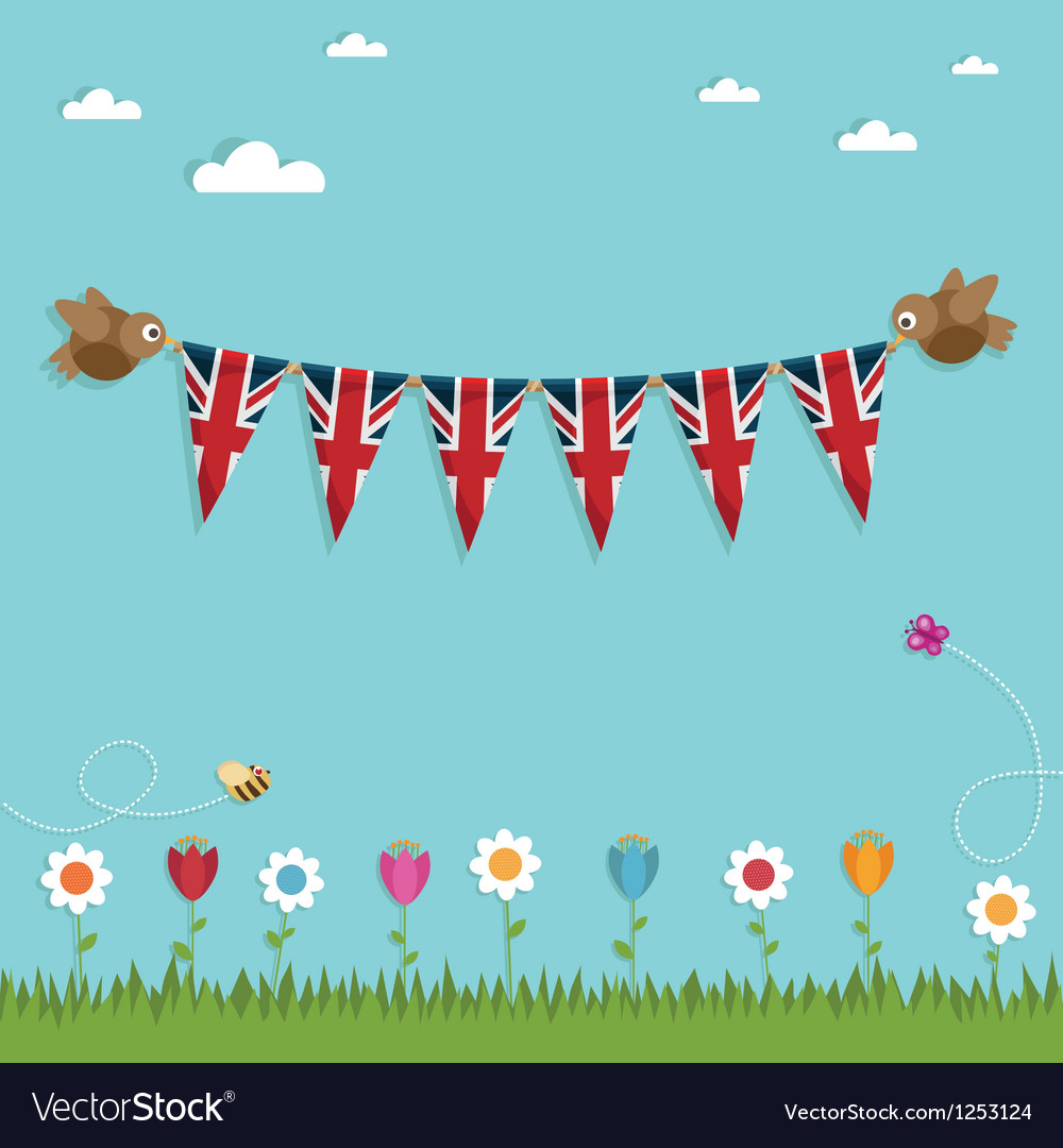 Uk bunting Royalty Free Vector Image - VectorStock