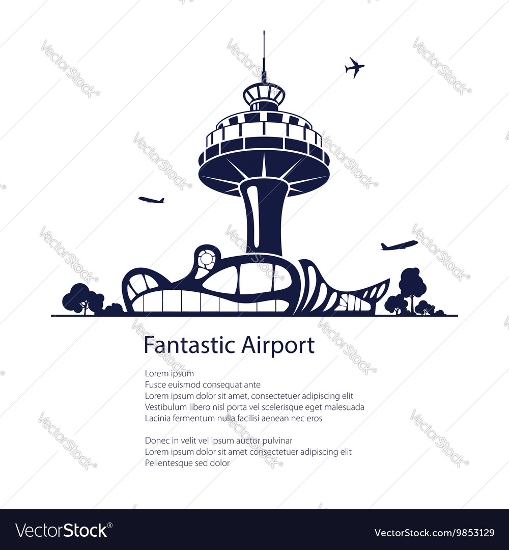 Airport travel and tourism concept