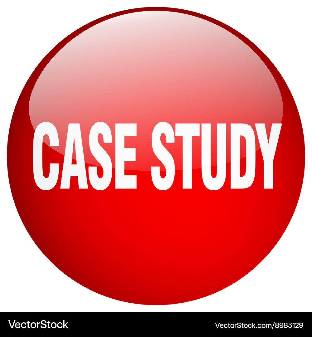 Case study red round gel isolated push button Vector Image
