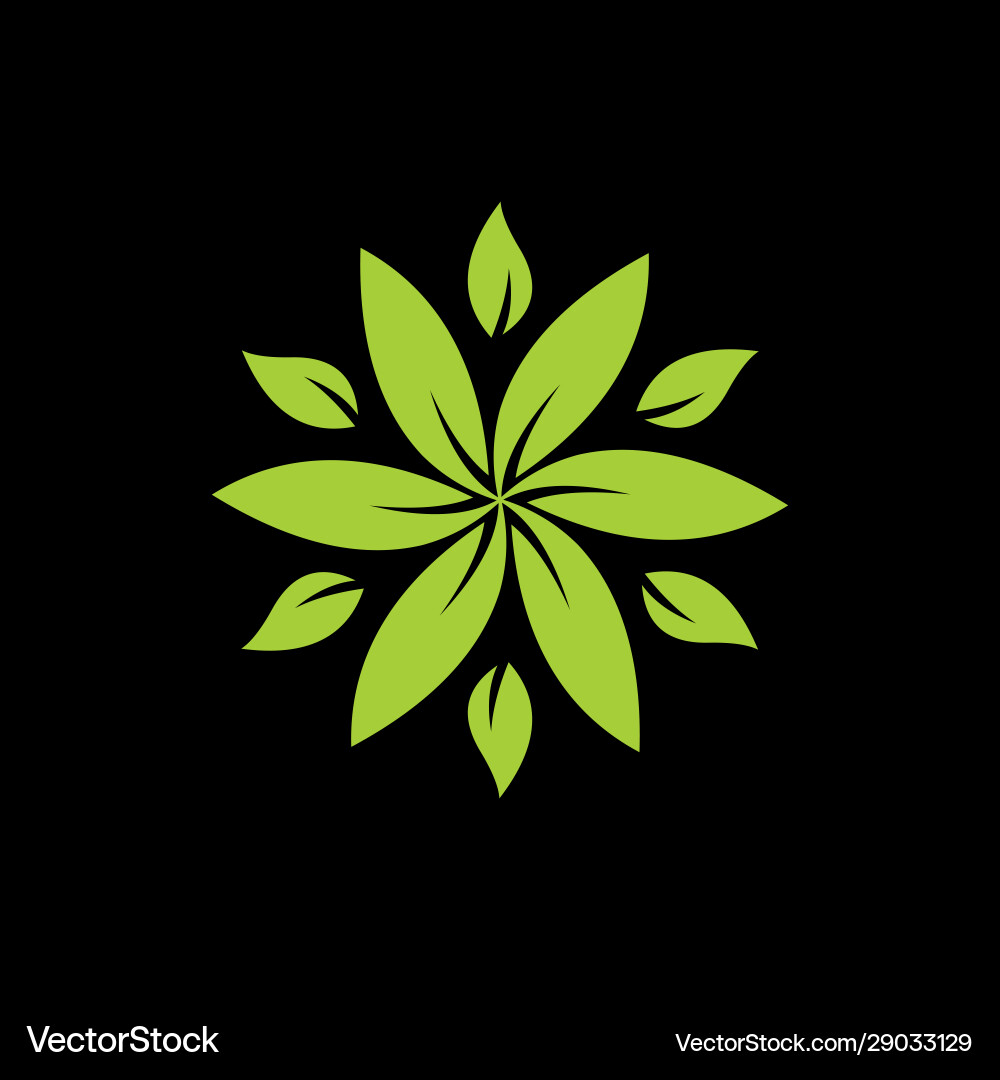 Leaf icon logo template Royalty Free Vector Image