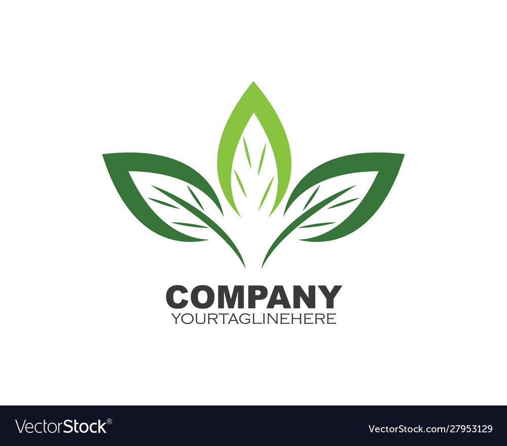 Logos green leaf ecology nature element Royalty Free Vector