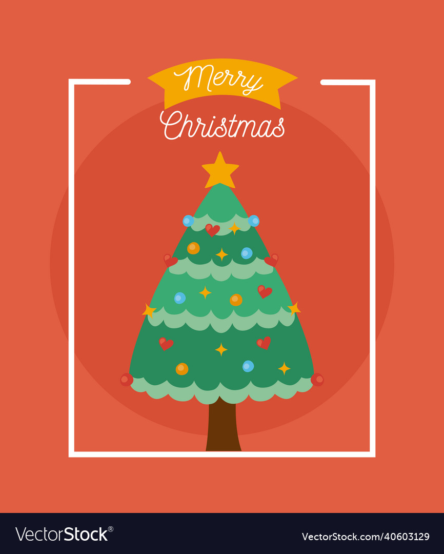 Merry christmas tree Royalty Free Vector Image