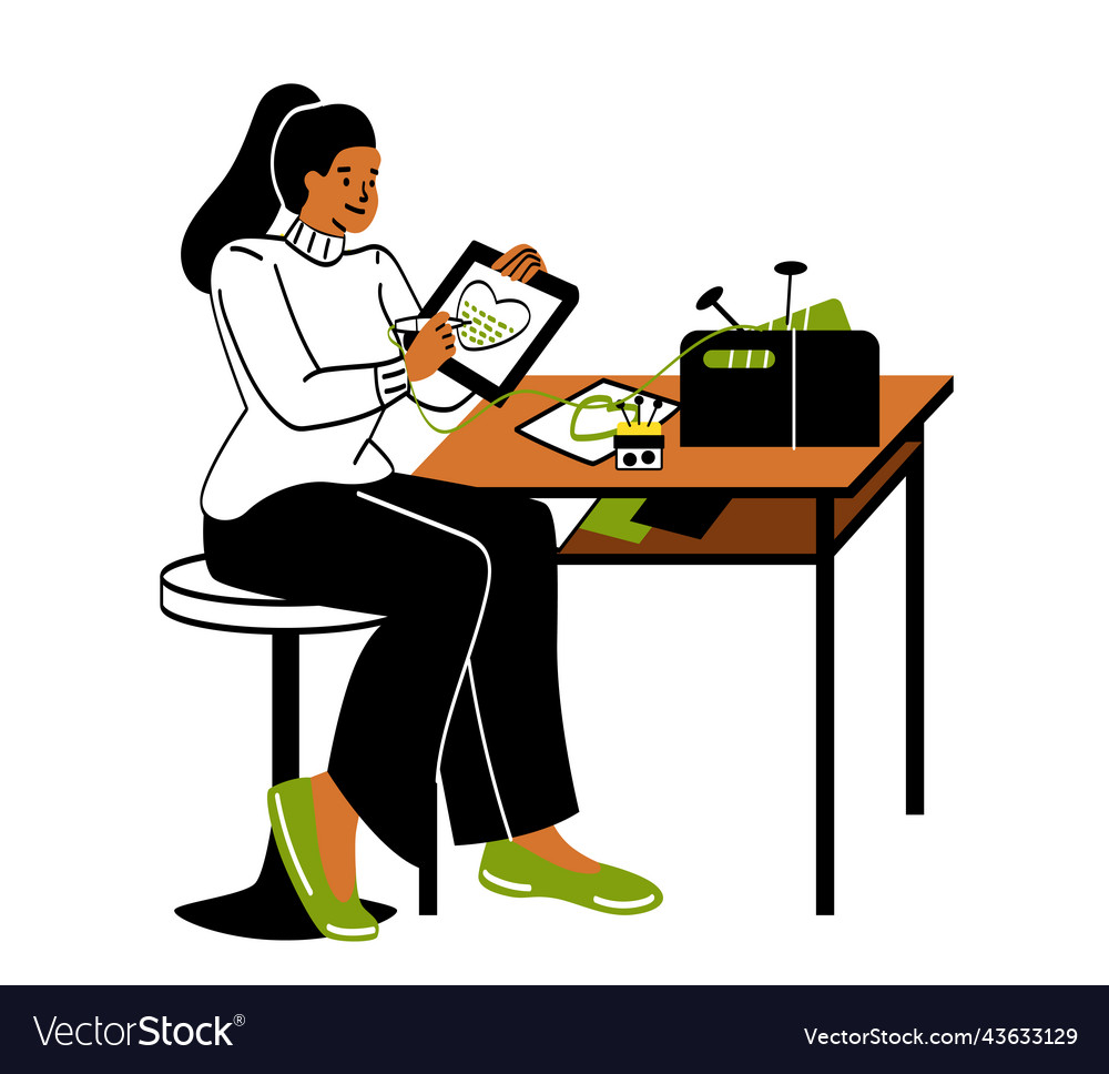 Person enjoying their hobby Royalty Free Vector Image