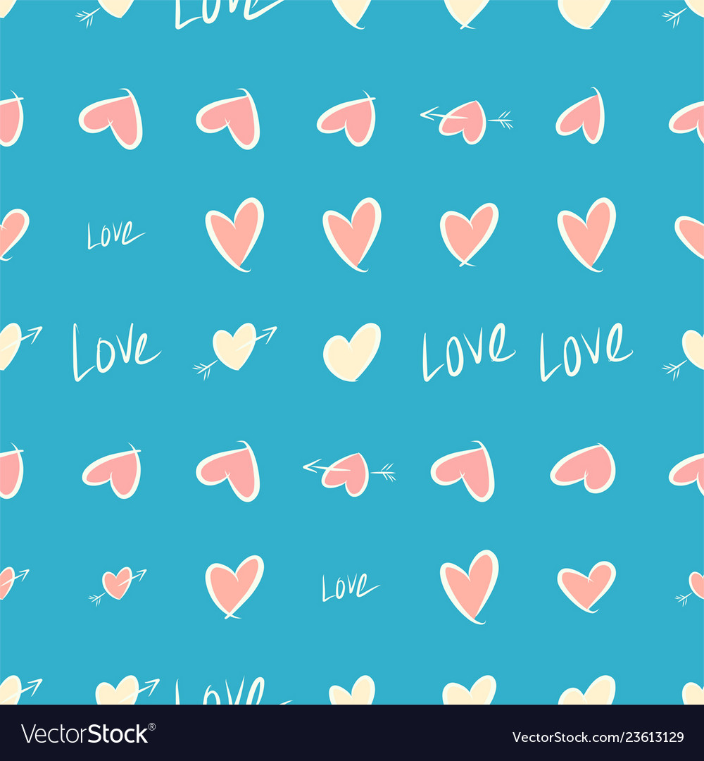 Seamless abstract background with love Royalty Free Vector