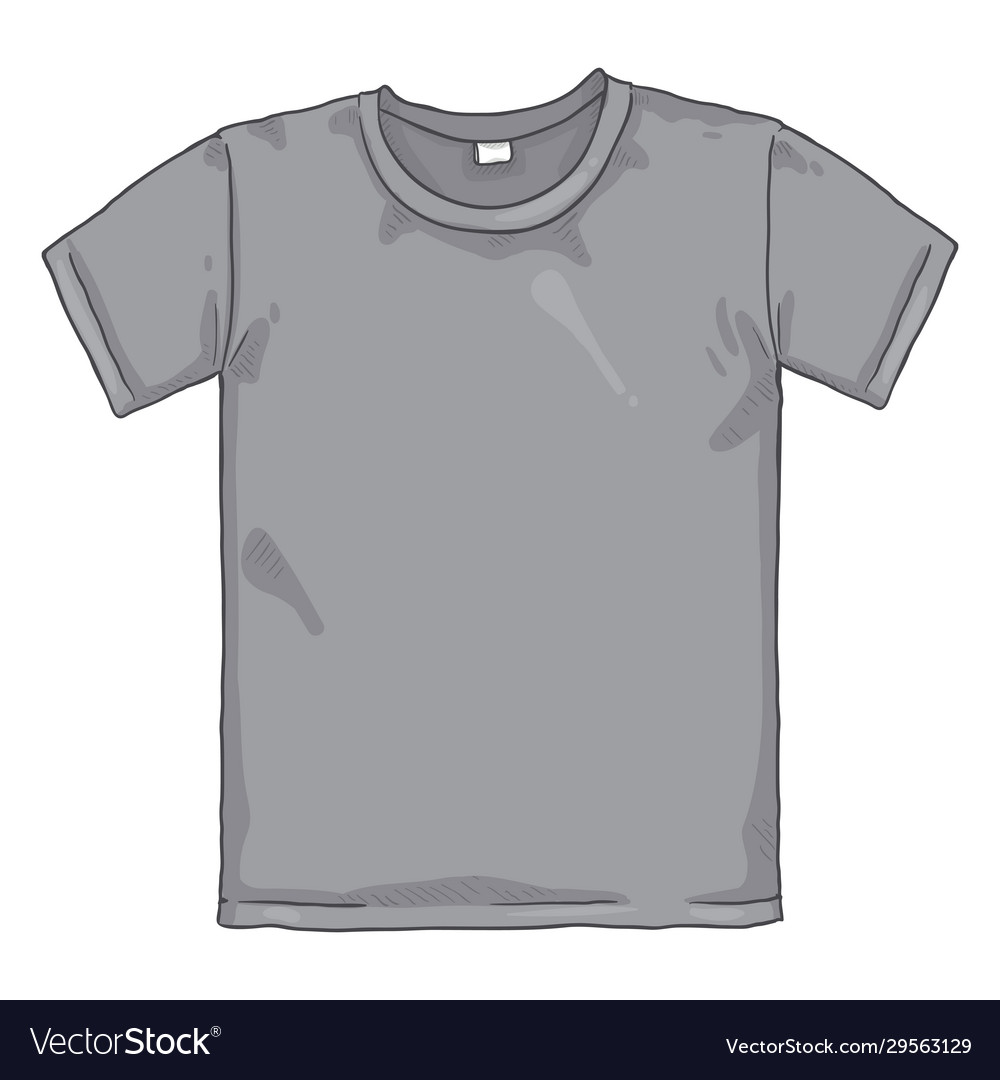 Single cartoon - light gray t-shirt Royalty Free Vector