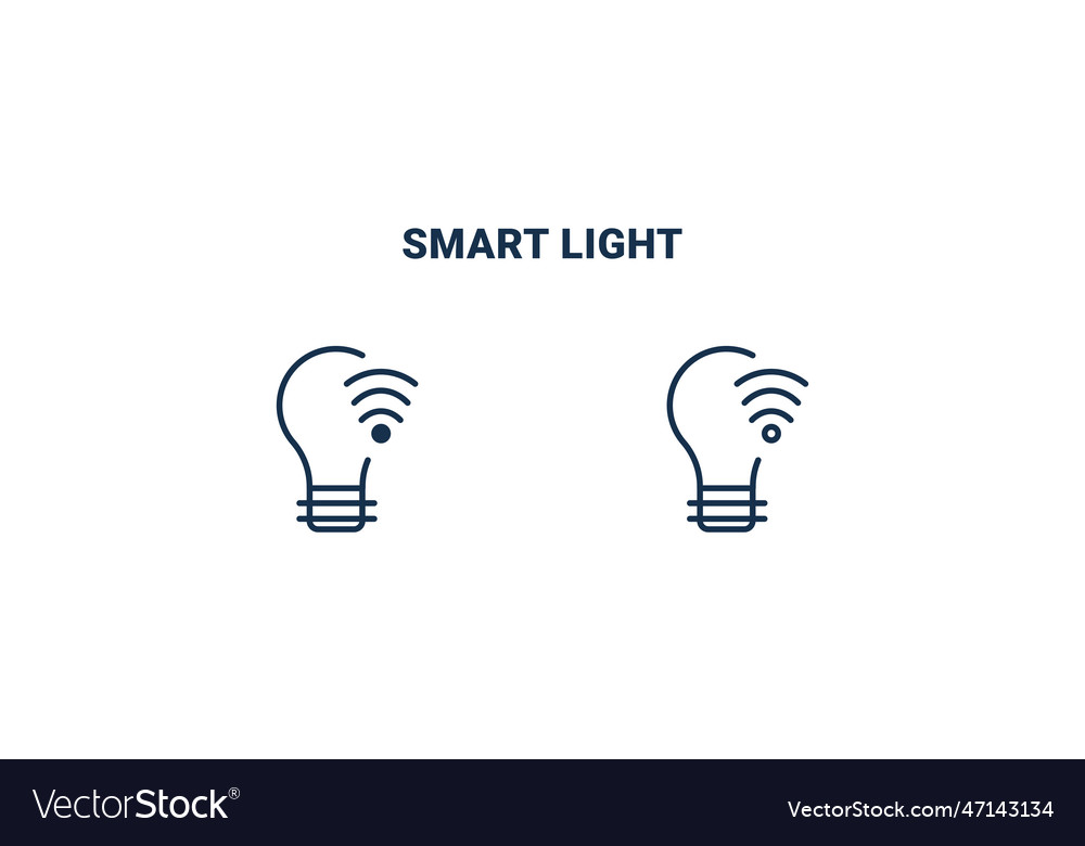 Smart light icon outline and filled