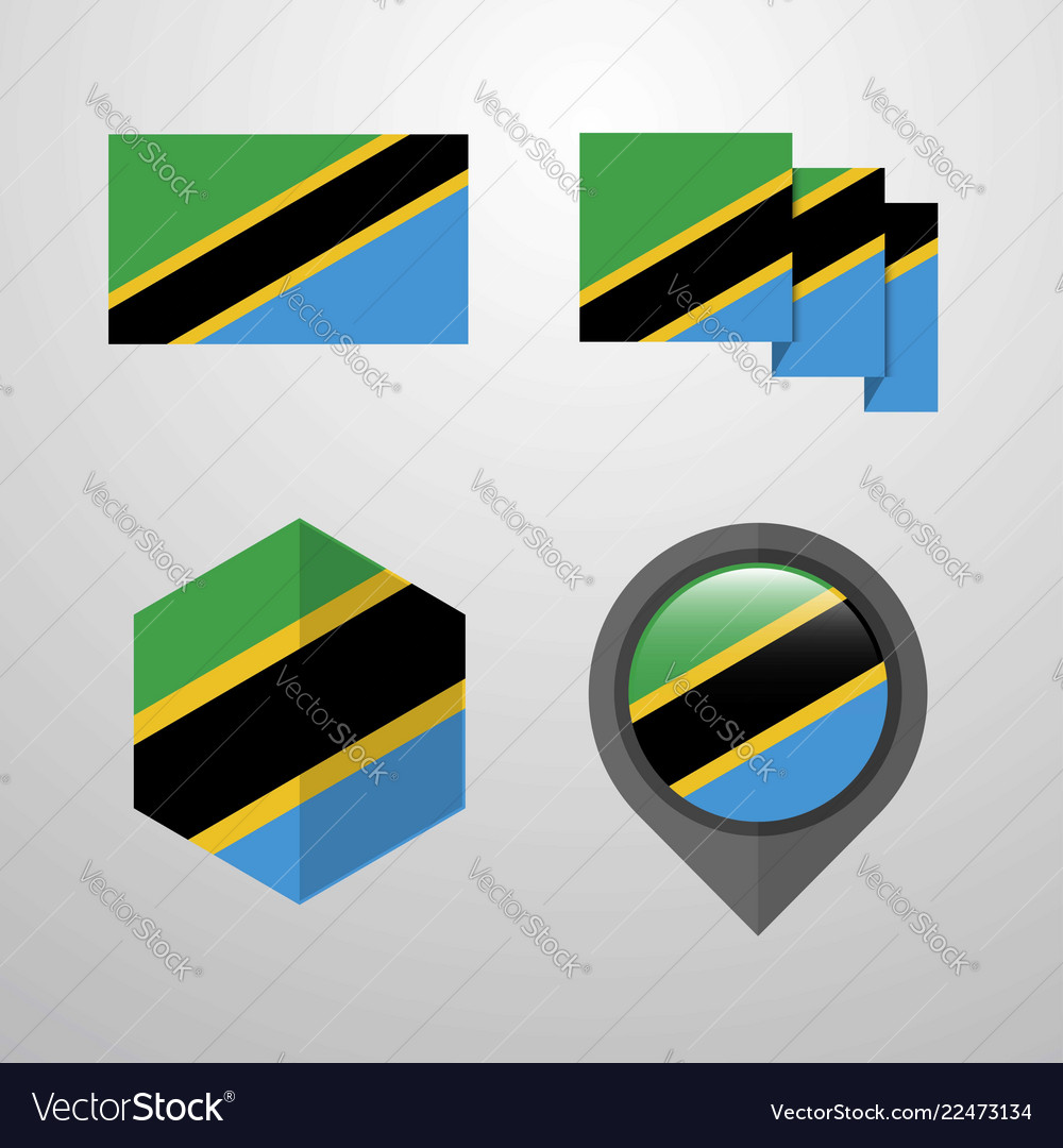 Tanzania flag design set