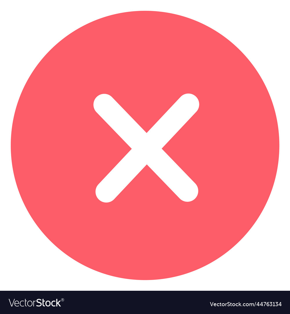 Cross Icon Button Wrong Check Mark Error Red Circle Sign imagem vetorial de  Wise_ant© 583402362