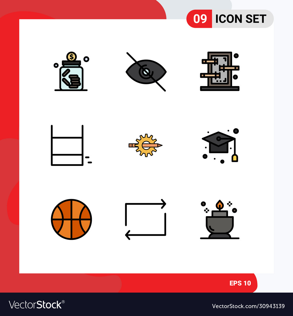 9 creative icons modern signs and symbols