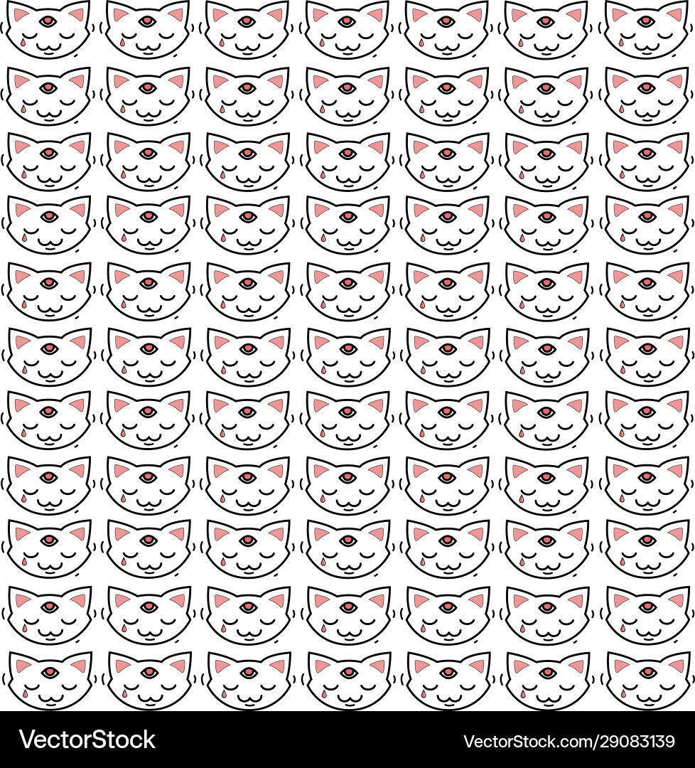 A lot cat faces Royalty Free Vector Image - VectorStock
