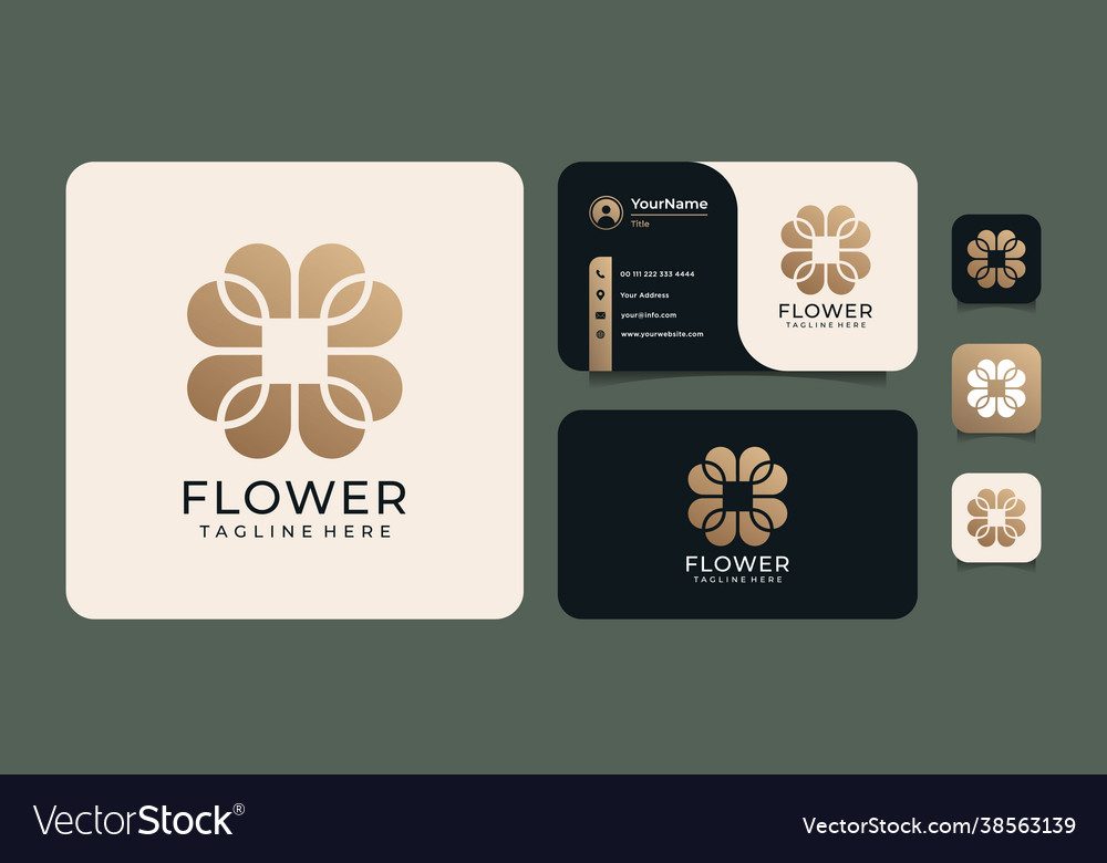 Abstract creative spa flower nature logo