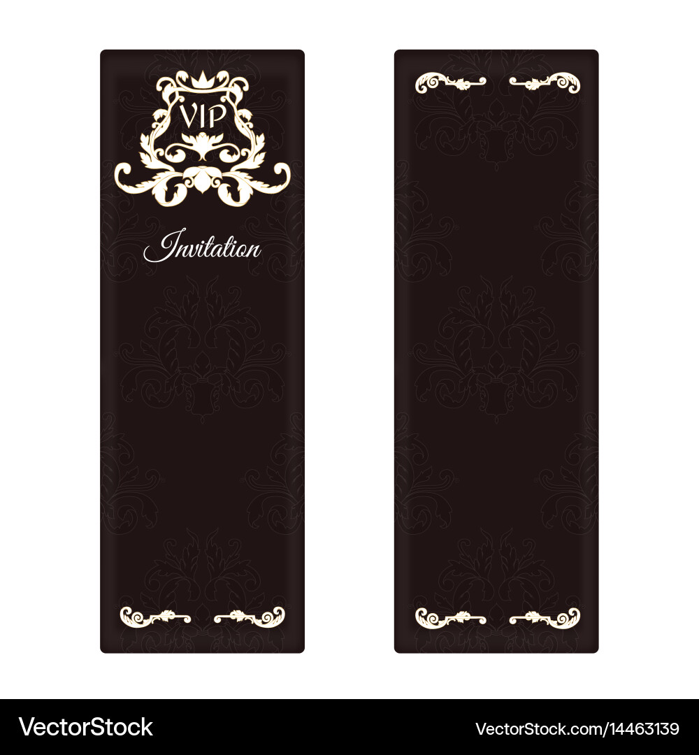 An Elegant Vertical Banner For Vip Invitations Vector Image