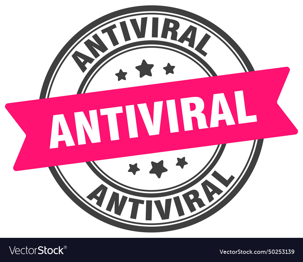 Antiviral stamp label on transparent