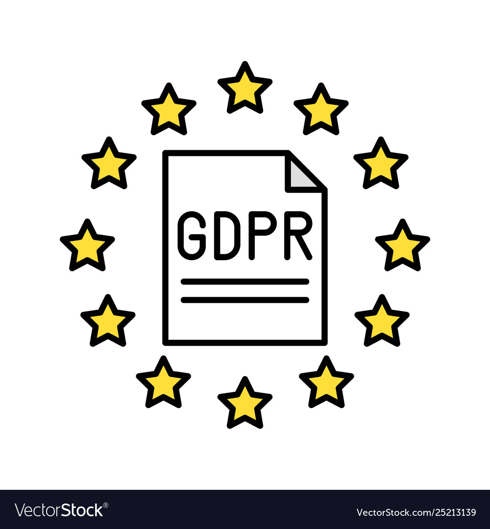 Gdpr general data protection regulation icon Vector Image