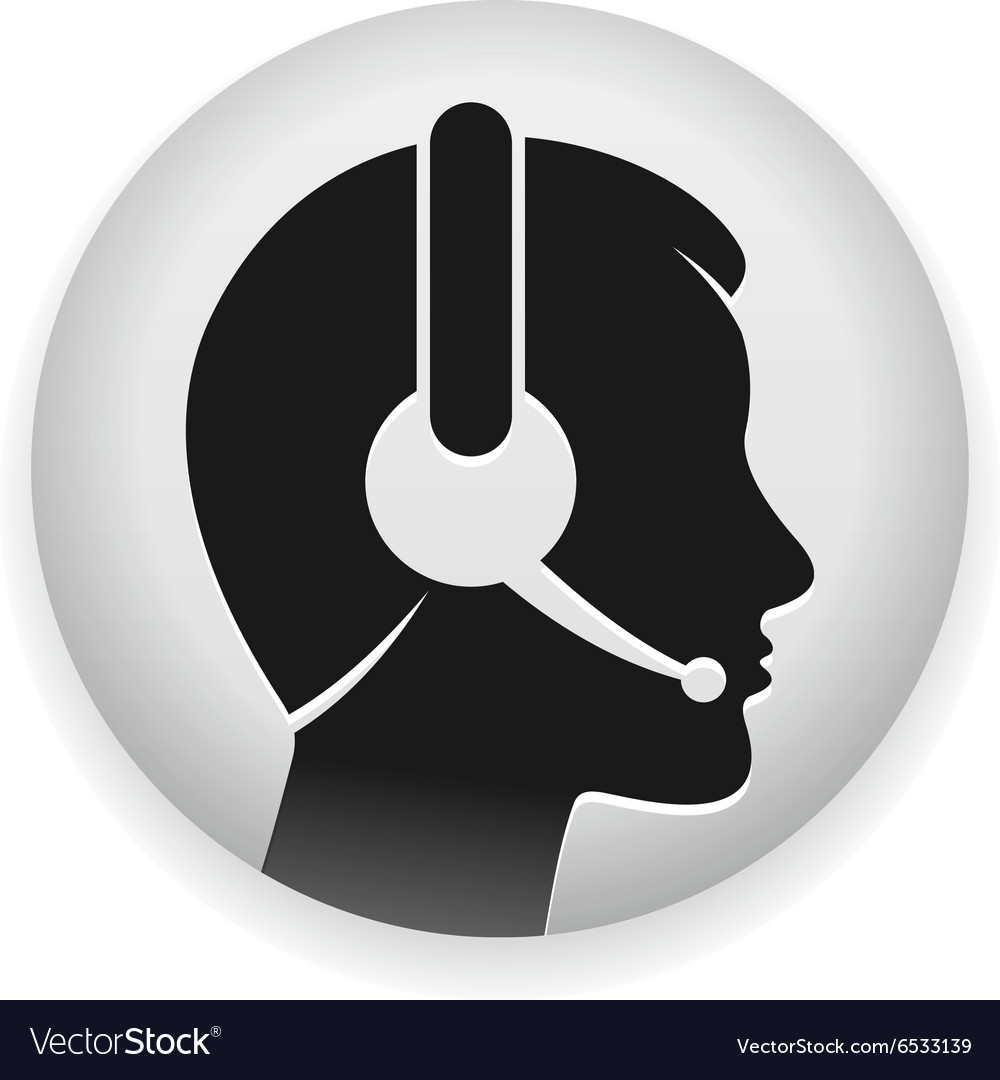 Headset with microphone Royalty Free Vector Image
