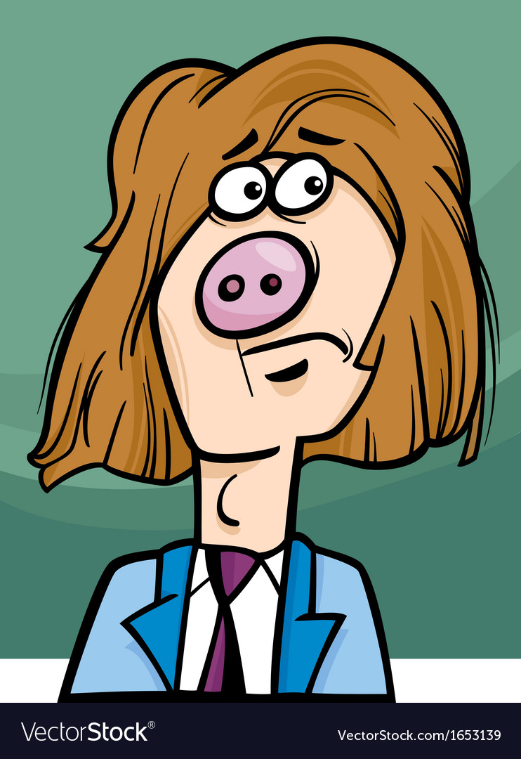 Man with pig snout cartoon Royalty Free Vector Image Man with pig snout cartoon Royalty Free Vector Image