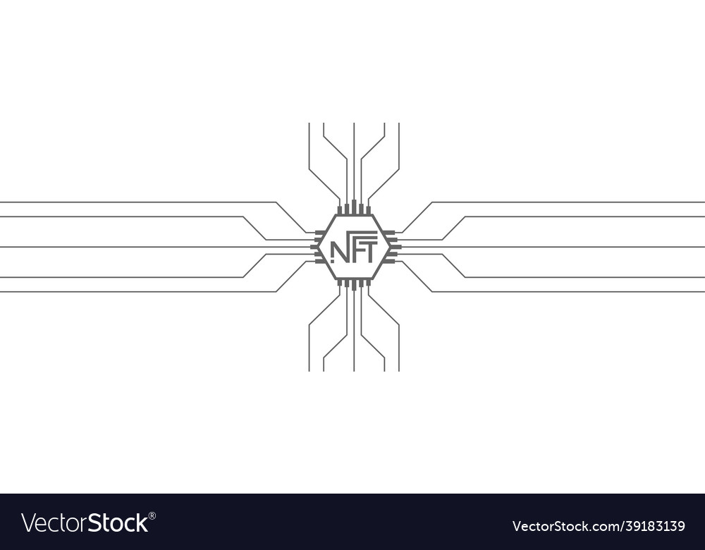 Nft token template on a white background cryptocu