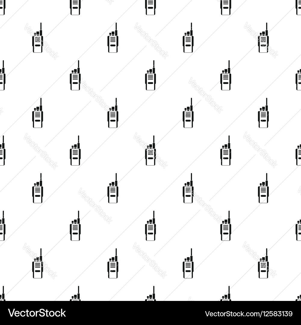 Portable radio transceiver pattern simple style Vector Image