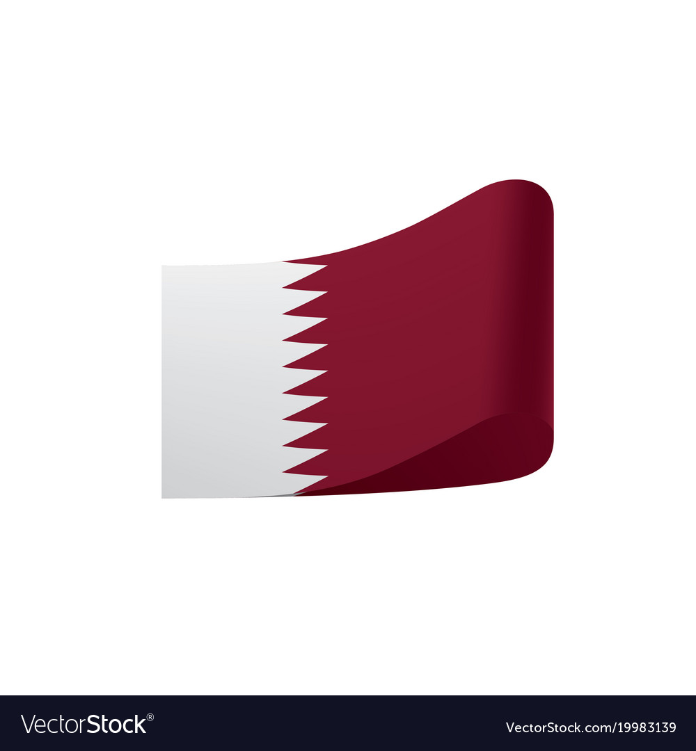 Qatar flag Royalty Free Vector Image - VectorStock